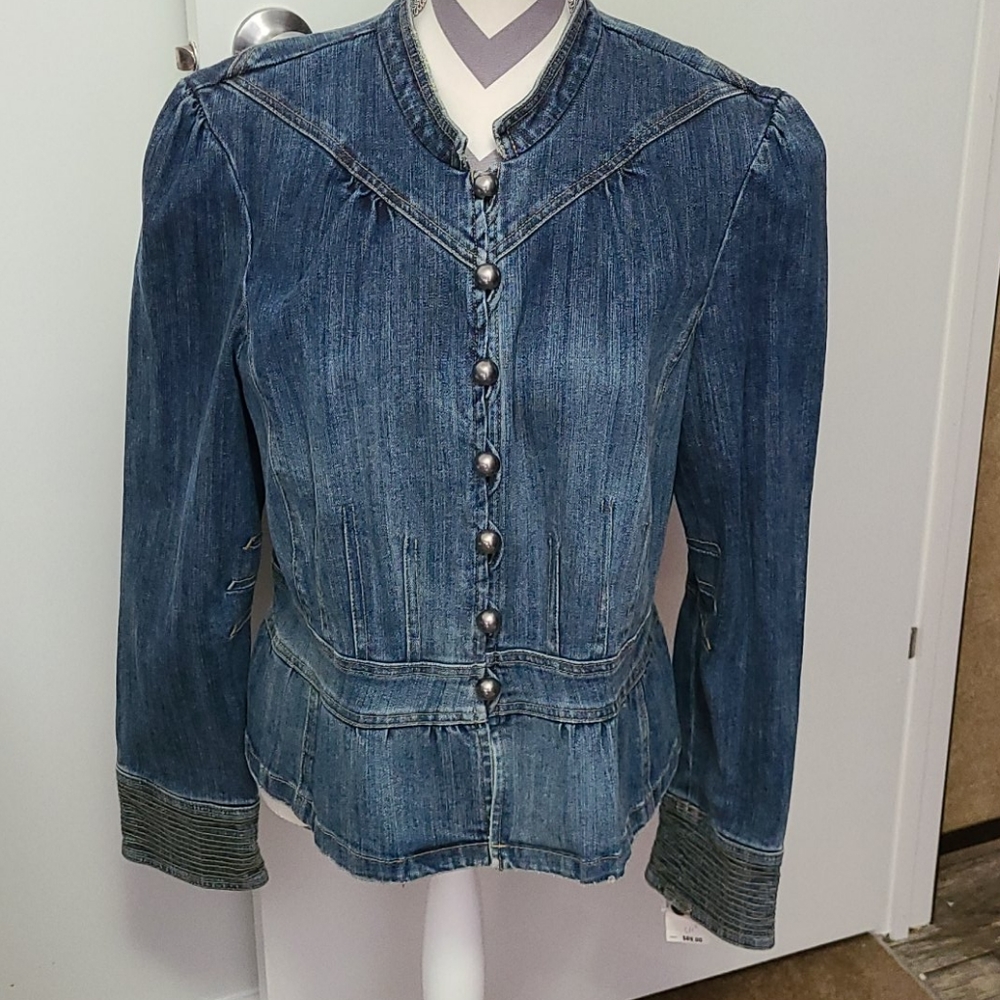 INC International Concepts Dark Blue Denim Jacket